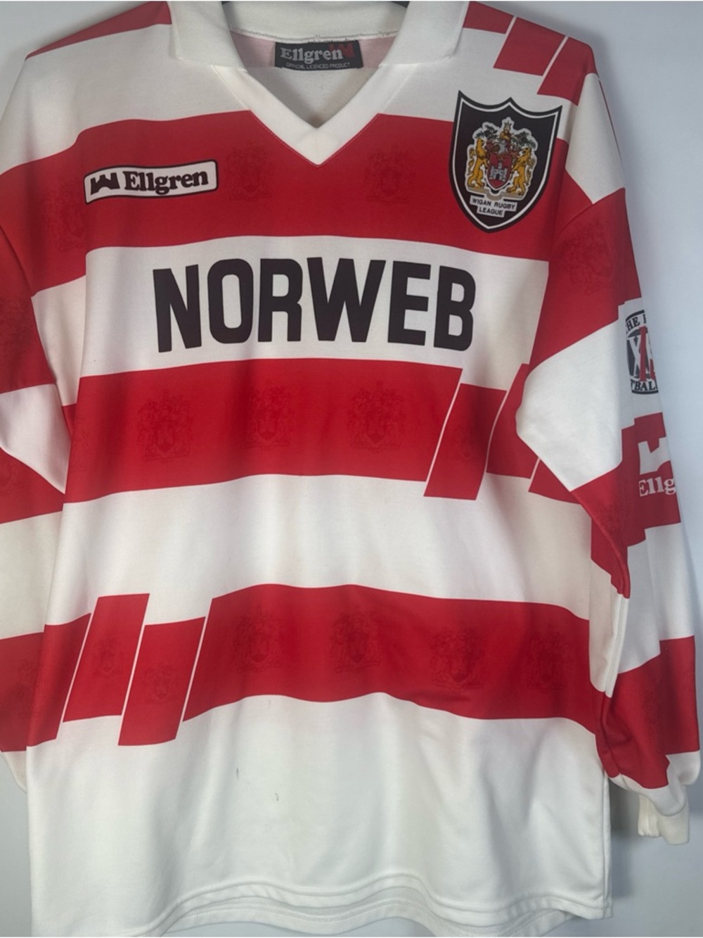 Ellgren Norweb Red & White Long Sleeve Men's Shirt